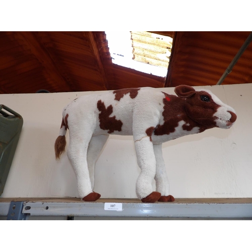 107 - A life size plush model of a calf