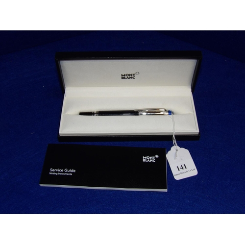 141 - A Mont Blanc fountain pen with box and documentation