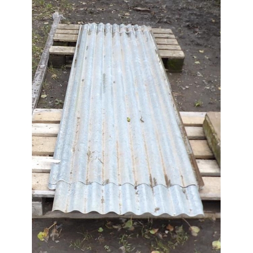 21 - Nine galvanised corrugated sheets