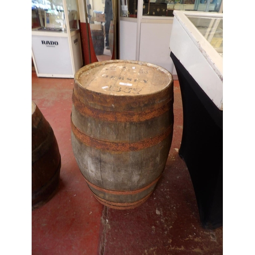 236 - A vintage cider cask inscribed 