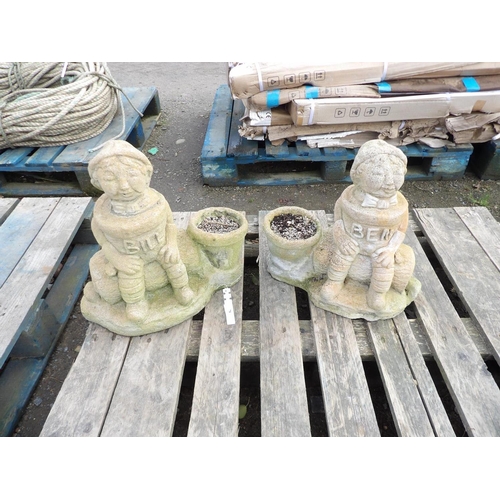 78 - A pair of reconstituted stone garden models 