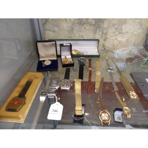 346 - A collection of various wrist watches and other watches - for sale by authority of the Viscount