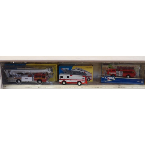 360 - Three Corgi diecast model fire appliances