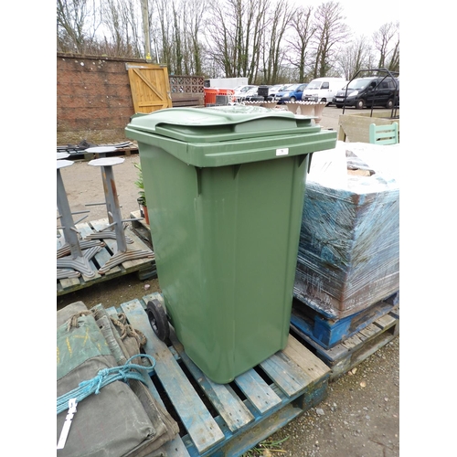 75 - A green PVC wheelie bin