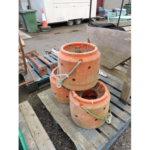 96 - Three Fishtech Whelker whelk pots