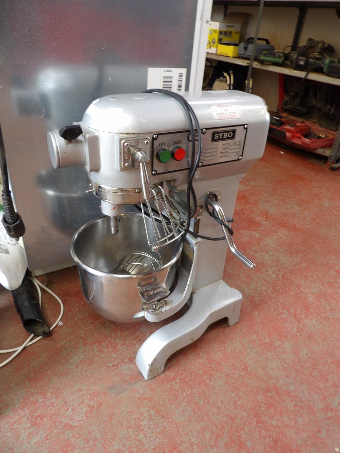 A Sybo SM-10 commercial food mixer