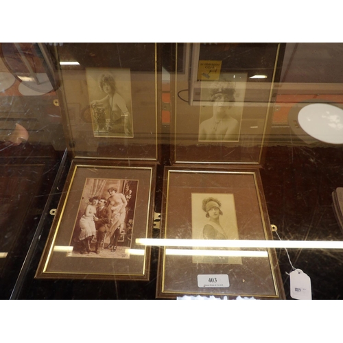 403 - Four framed photographs of early twentieth century erotica