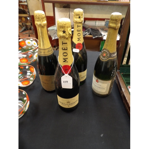 410 - Two bottles of Moet & Chandon Brut Imperial Champagne together with two others