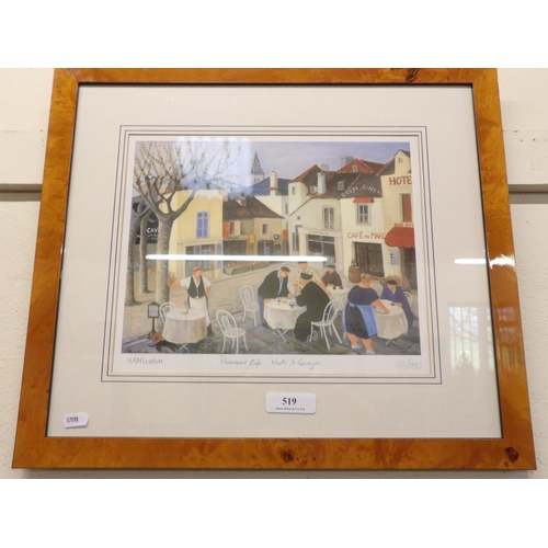 519 - A set of three signed limited edition Loxton prints mounted within maple frames