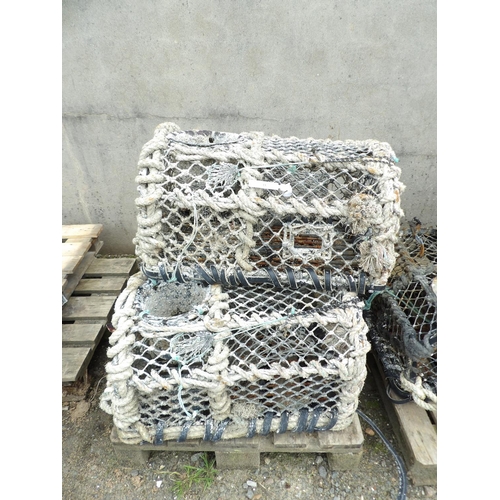 44 - Three parlour lobster pots