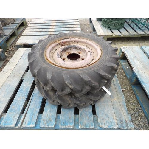 53 - A pair of 6.00-16 implement tyres and wheels