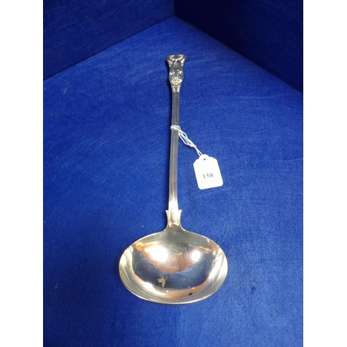 158 - A silver Kings pattern ladle of large proportion (Edinburgh)