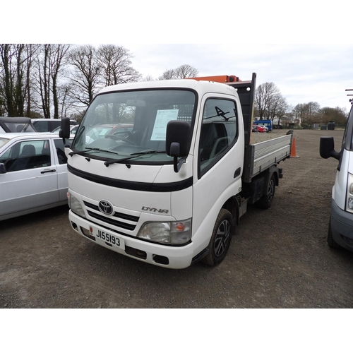 13 - A 2008 Toyota Dyna 300 D4D 3.0 TDi tipper fitted a loading crane J155193 (diesel/manual), odometer r... 