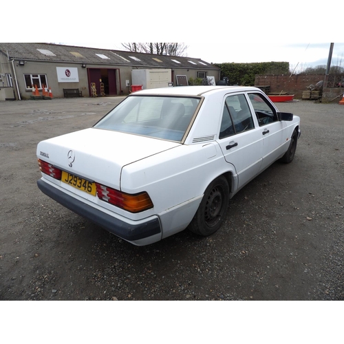 7 - A 1990 Mercedes-benz 190E 2.0 four door saloon J29346 (petrol/automatic), odometer reading 115,089 m... 