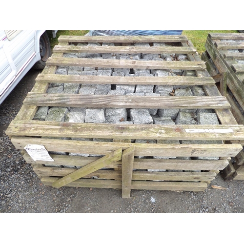 14 - A pallet of grey granite sets