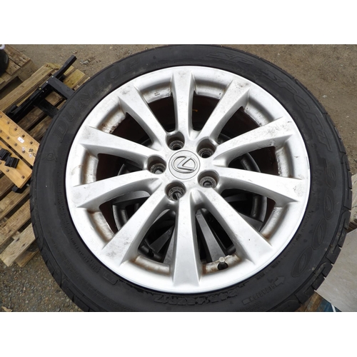 35 - A set of four Lexus aluminium wheels and tyres - 245/45 ZR 17