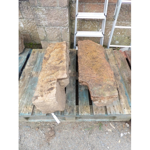 43 - Two Jersey Mont Mado granite lintels