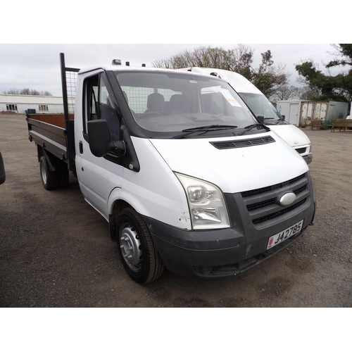 10 - A 2007 Ford Transit T350M 2.4 TDCi tipper J42785 (diesel/manual), odometer reading 103,121 miles - d... 