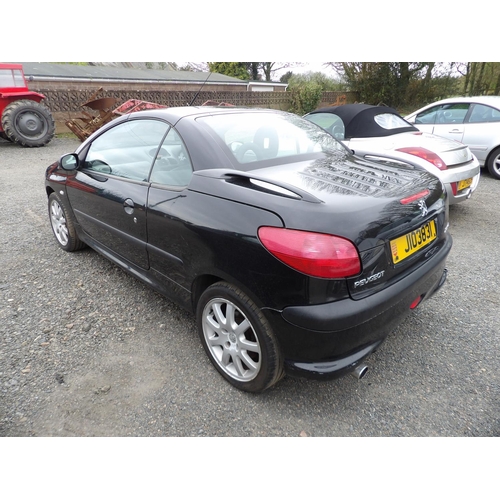 6 - A 2003 Peugeot 206 2.0 SE convertible J103831 (petrol/manual), odometer reading 42,267 miles