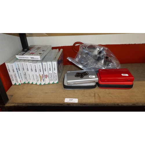 247 - Two Nintendo DS games consoles together with various games