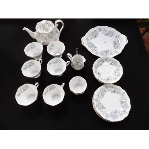 329 - A Royal Albert Silver Maple bone china tea service