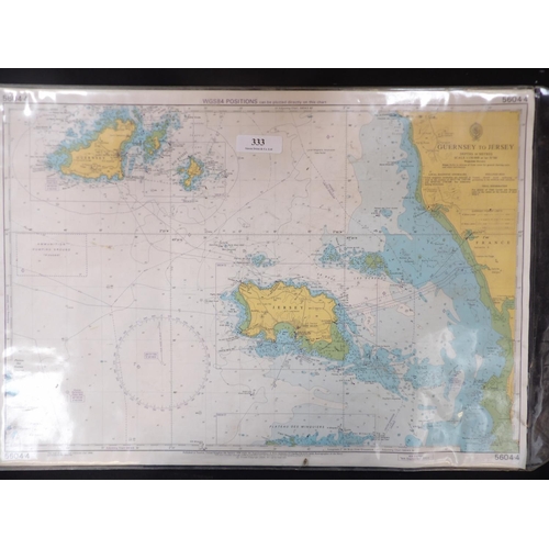 333 - A series of navigational charts pertaining to the Channel Islands and surrounding waters