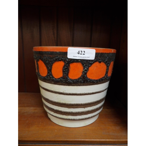 422 - A mid century West Germany pottery planter