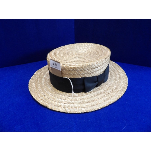 458 - A vintage straw boater