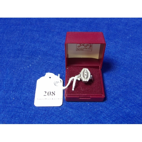 208 - An Art Deco diamond ring (0.5 carat) size N