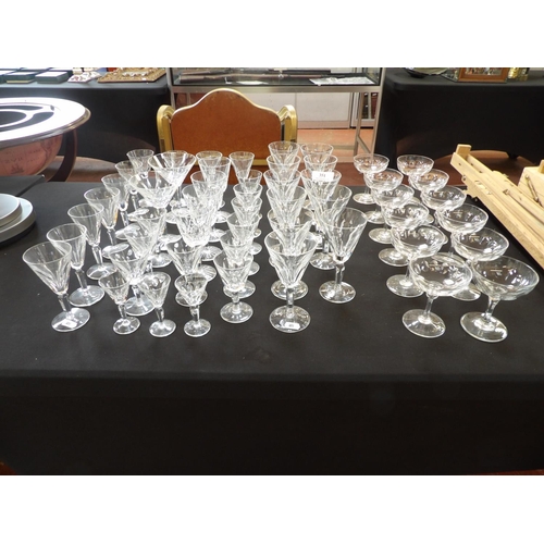 351 - An assortment of stemmed drinking glasses