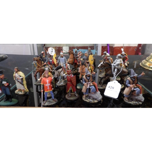 420 - A collection of Del Prado medieval figurines and models