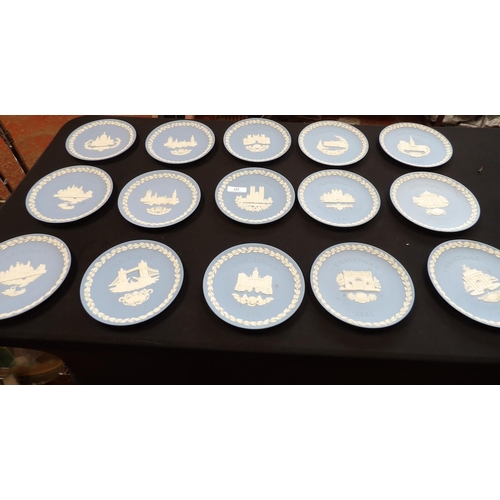 432 - A collection of Wedgwood Jasper Ware Christmas plates
