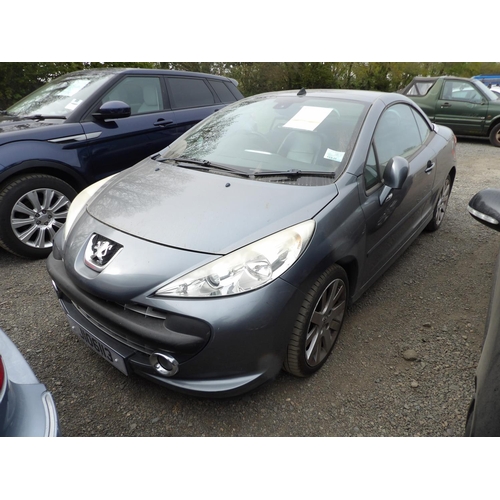 10 - A 2007 Peugeot 207 GT 1.6 coupe convertible J106113 (petrol/automatic), odometer reading  38,734 mil... 