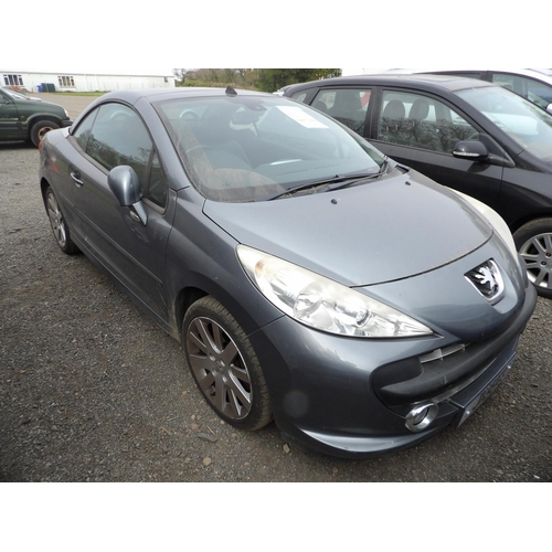 10 - A 2007 Peugeot 207 GT 1.6 coupe convertible J106113 (petrol/automatic), odometer reading  38,734 mil... 