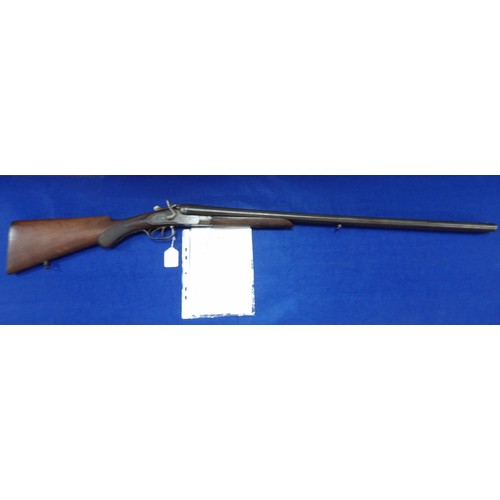 423 - A vintage Belgian side by side hammer action 12 gauge shotgun - deactivated with certification