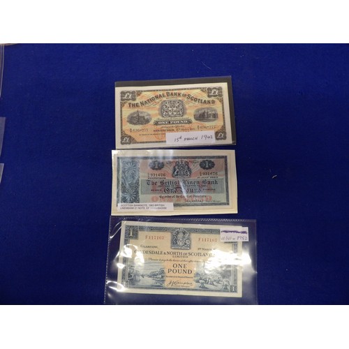 274 - Seven vintage Scottish bank notes, two of which pertain to Jack Nicklaus