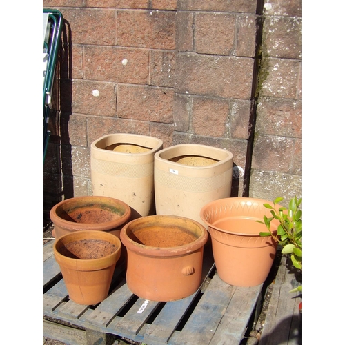 50 - Assorted terracotta and other planters