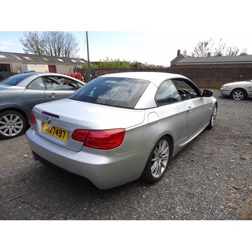 2 - A 2011 BMW 320D M-Sport 2.0 convertible J127497 (diesel/automatic), odometer reading 39,406 miles