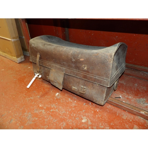 462 - A nineteenth century leather travelling case