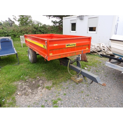 28 - A Fleming 2 ton tipper trailer (new 2022)