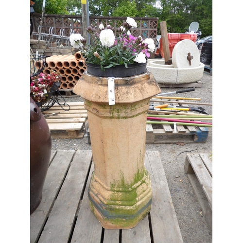 45 - A vintage chimney pot now utilised as a planter