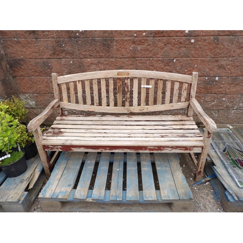 60 - A wooden garden bench