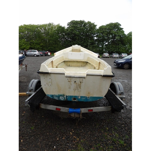 17 - JY1247 - Orkney sports/speedboat Hull & trailer only (no engine fitted)