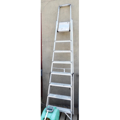 102 - A Lyte aluminium eight tread step ladder