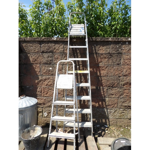 120 - Two aluminum step ladders