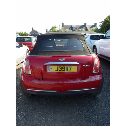 9 - A 2007 Mini Cooper 1.6 convertible J39117 (petrol/automatic), odometer reading 59,774 miles