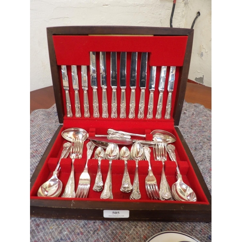 505 - A canteen of Kings Pattern cutlery