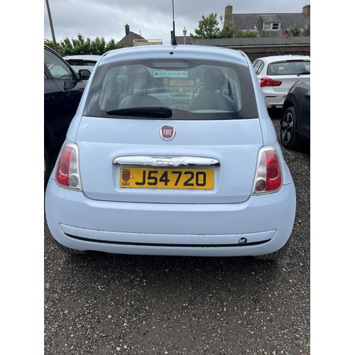 8 - A 2008 Fiat 500 Pop 1.2 three door hatchback J54720 (petrol/manual), odometer reading 91,160 miles -... 