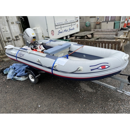 19 - A Ribeye 330 rigid inflatable 'Rangitoto' with Honda four stroke 10hp short shaft outboard (approx. ... 