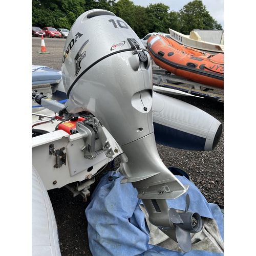 19 - A Ribeye 330 rigid inflatable 'Rangitoto' with Honda four stroke 10hp short shaft outboard (approx. ... 